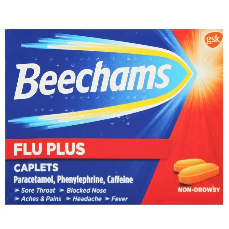 Beechams All-in-One Flu Plus Caplets Tes 16