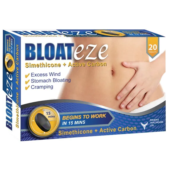 Bloateze Simethicone + Active Carbon 20 Capsules